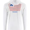 Simms Men's Tech Hoody - Artist Series - White/Trout Flag