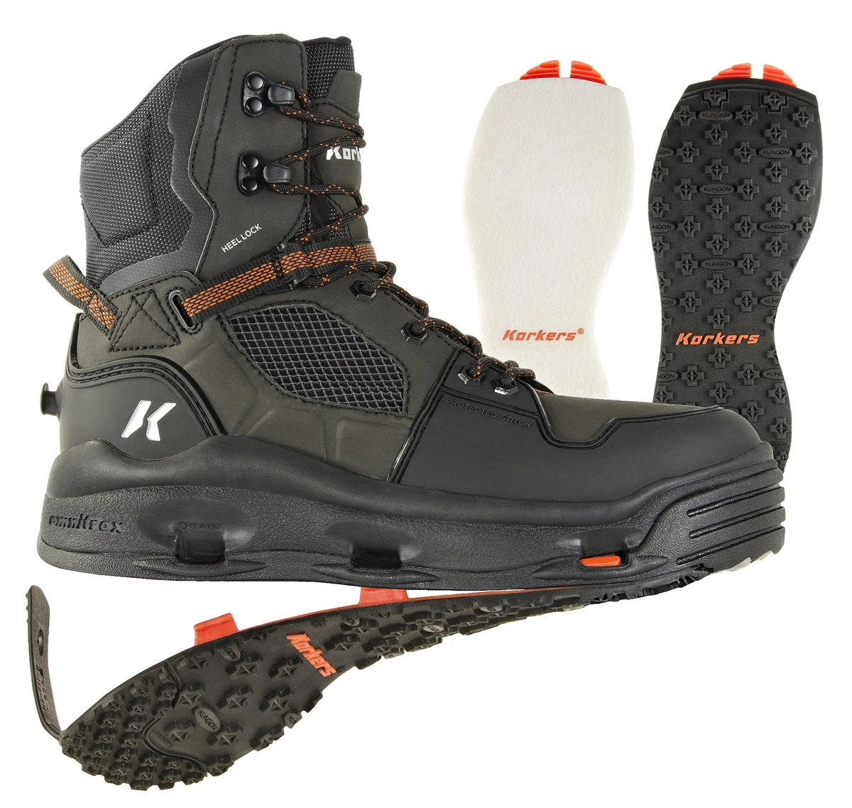 Korkers Terror Ridge Wading Boot - Felt & Kling-On Soles 1 Korkers Terror Ridge Wading Boot - Felt & Kling-On Soles