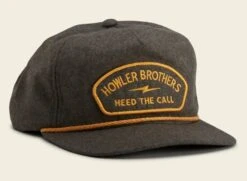 Howler Brothers Unstructured Snapback -Catch Fish Tool Shop Lightning Badge Battle Green