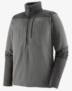 Patagonia Men's Long-Sleeve R1 Fitz Roy 1/4 Zip Sweater -Catch Fish Tool Shop Noble Gray