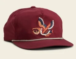 Howler Brothers Unstructured Snapback -Catch Fish Tool Shop Pelican Maroon