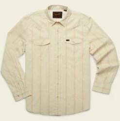 Howler Bros. H Bar B Tech Longsleeve Shirt -Catch Fish Tool Shop Porter Stripe Cream