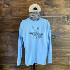 Simms - Men's Solar Tech Tee Long Sleeve - Faded Denim - Release Rocker