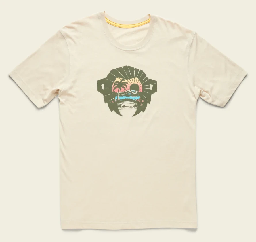 Howler Bros - El Mono Playa T-Shirt - Sand Heather 1 Howler Bros - El Mono Playa T-Shirt - Sand Heather
