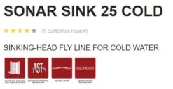 Scientific Anglers Sonar Sink 25 Cold Fly Line -Catch Fish Tool Shop SonarSink25ColdTech