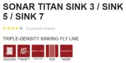 Scientific Anglers Sonar Titan Sink 3/Sink 5/Sink 7 Fly Line -Catch Fish Tool Shop SonarTitan3.5.7Tech