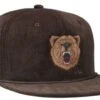 Coal Wilderness Corduroy Snapback Cap - Brown
