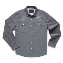 Howler Bros. Gaucho Snapshirt - Dark And Stormy - Charocal Oxford